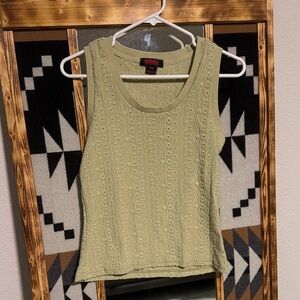 Women's Light Green Knit Tank Top